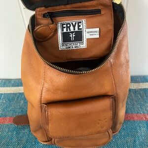 Frye Cognac Leather Backpack